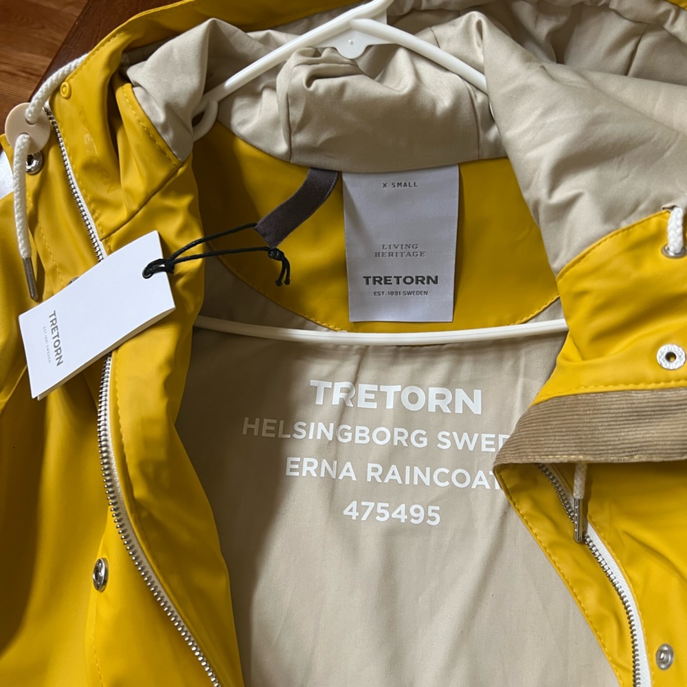 Trenton yellow rain jacket
